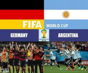 yapboz Almanya vs Arjantin. FIFA Dünya Kupası Brezilya 2014 final